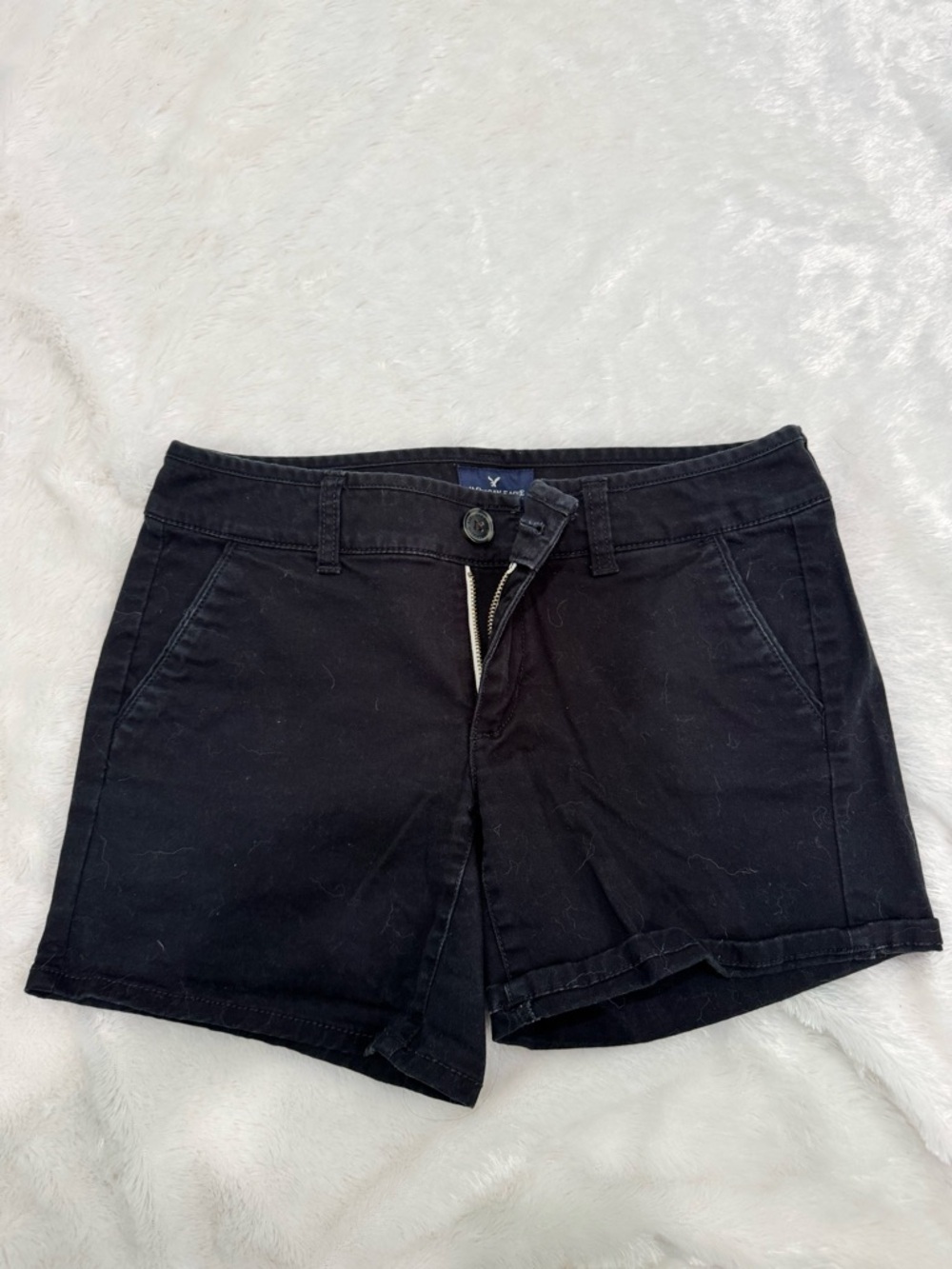 American Eagle Outfitters Black Women's Casual Chino Shorts